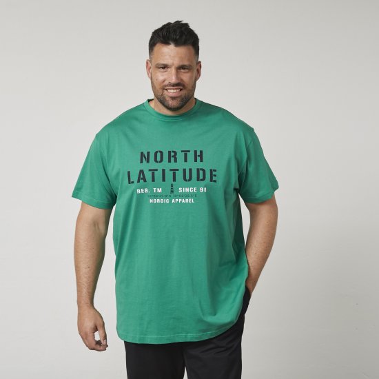 North Latitude 61135 T-Shirt Imprimé Vert - T-shirts - T-shirts Homme Grande Taille