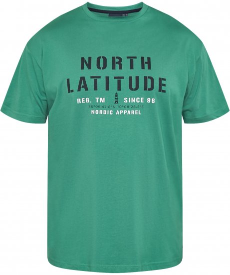 North Latitude 61135 T-Shirt Imprimé Vert - T-shirts - T-shirts Homme Grande Taille