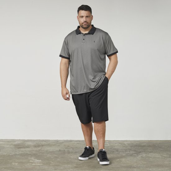North Latitude 61158 Cool Effect Polo Noir - Polos - Polos homme grande taille