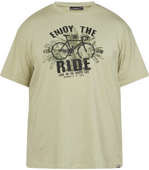 North Latitude 61315 T-Shirt Imprimé Vert Poussière Clair - T-shirts - T-shirts Homme Grande Taille