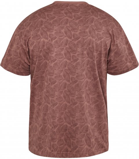 North Latitude 61318 T-Shirt Imprimé All Over Marron Cognac - T-shirts - T-shirts Homme Grande Taille