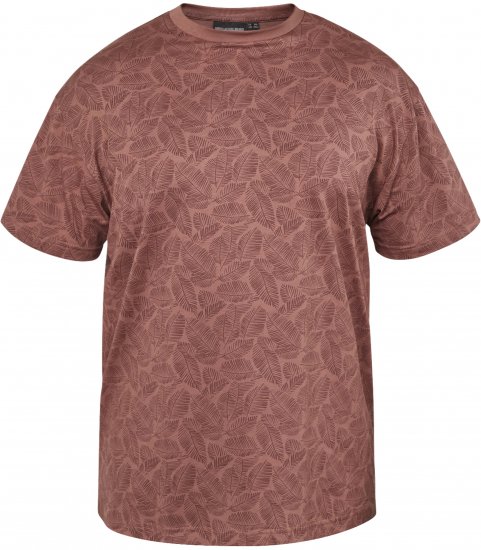 North Latitude 61318 T-Shirt Imprimé All Over Marron Cognac - T-shirts - T-shirts Homme Grande Taille