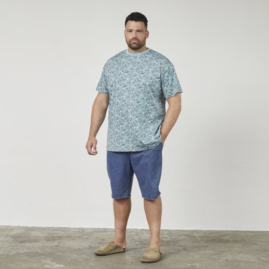 North Latitude 61318 T-Shirt Imprimé All Over Bleu Poussière - T-shirts - T-shirts Homme Grande Taille