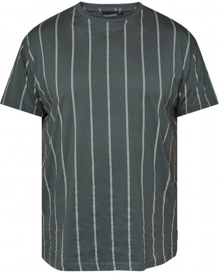 North Latitude 61319 T-Shirt Rayé Vert Poussière Foncé - T-shirts - T-shirts Homme Grande Taille