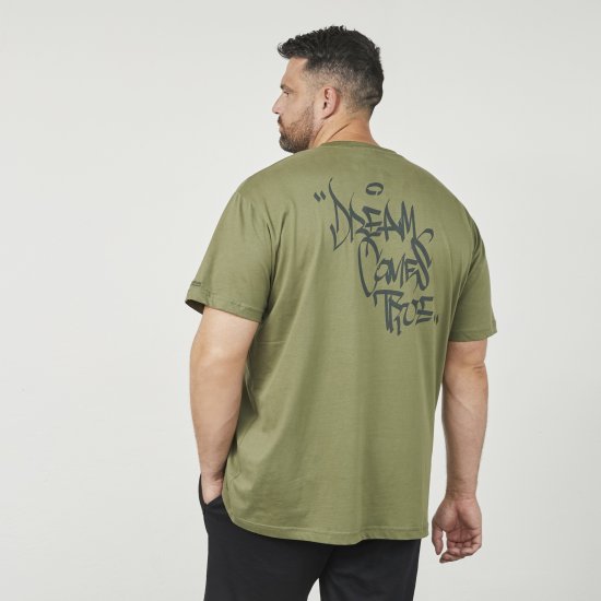 North Latitude 61320 T-Shirt Avec Impression Dans Le Dos Vert Olive - T-shirts - T-shirts Homme Grande Taille