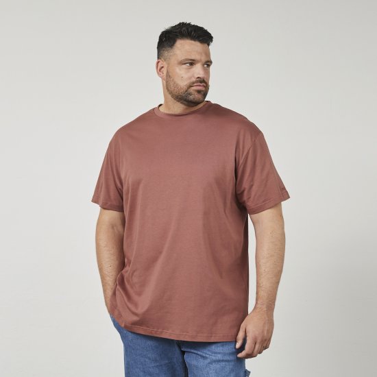 North Latitude 61320 T-Shirt Avec Impression Dans Le Dos Marron Cognac - T-shirts - T-shirts Homme Grande Taille