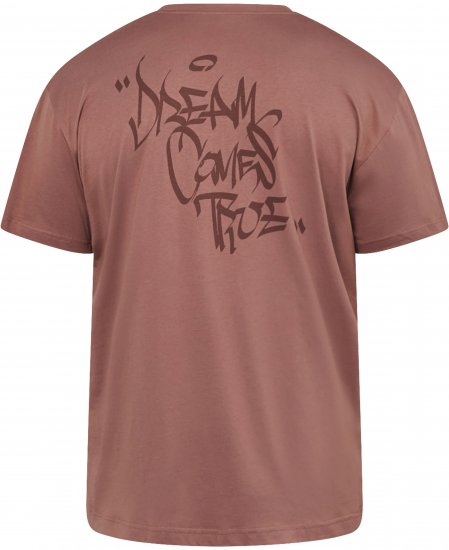 North Latitude 61320 T-Shirt Avec Impression Dans Le Dos Marron Cognac - T-shirts - T-shirts Homme Grande Taille