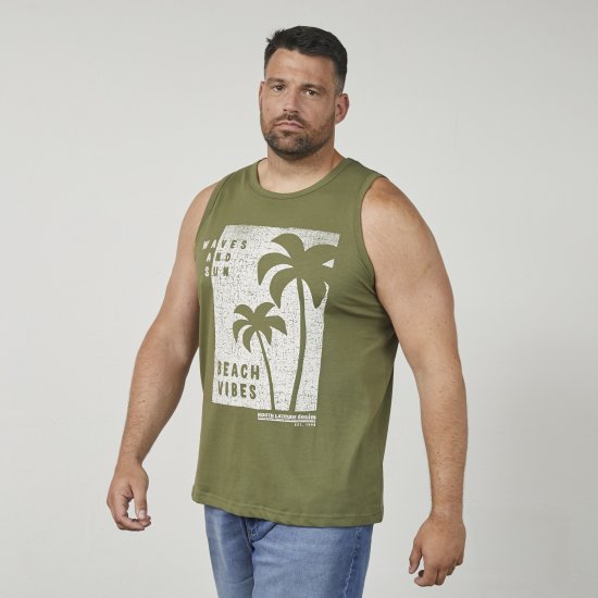 North Latitude 61321 Débardeur Vert Olive - T-shirts - T-shirts Homme Grande Taille
