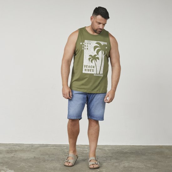 North Latitude 61321 Débardeur Vert Olive - T-shirts - T-shirts Homme Grande Taille
