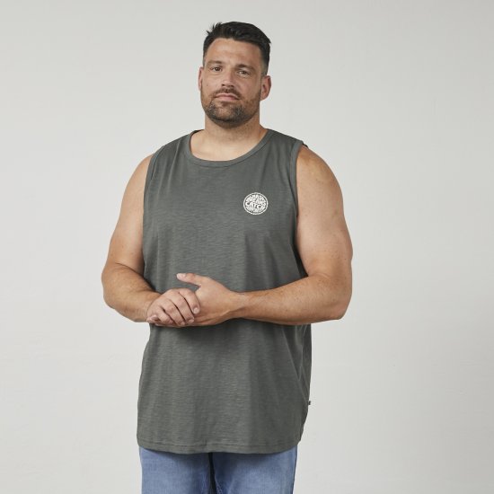 North Latitude 61323 Débardeur Slub Vert Poussière Foncé - T-shirts - T-shirts Homme Grande Taille