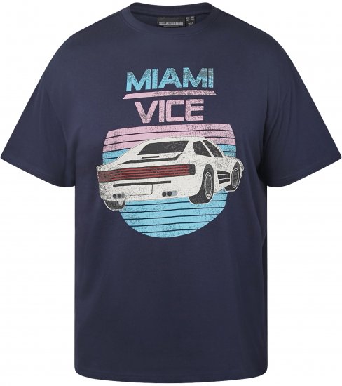 North Latitude 61351 MIAMI VICE T-Shirt Bleu Marine - T-shirts - T-shirts Homme Grande Taille