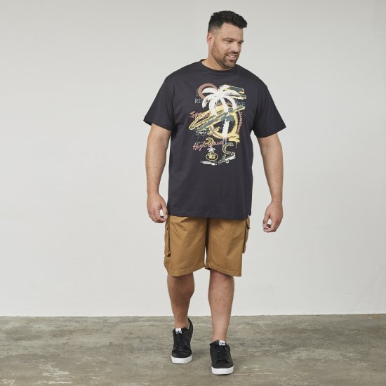 North Latitude 61360 T-Shirt Imprimé Noir - T-shirts - T-shirts Homme Grande Taille