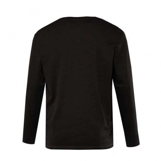 JP1880 T-Shirt Henley Long Sleeve Striped Brown TALL - VÊTEMENTS HOMME MT-6XLT - Vêtements Tall Homme
