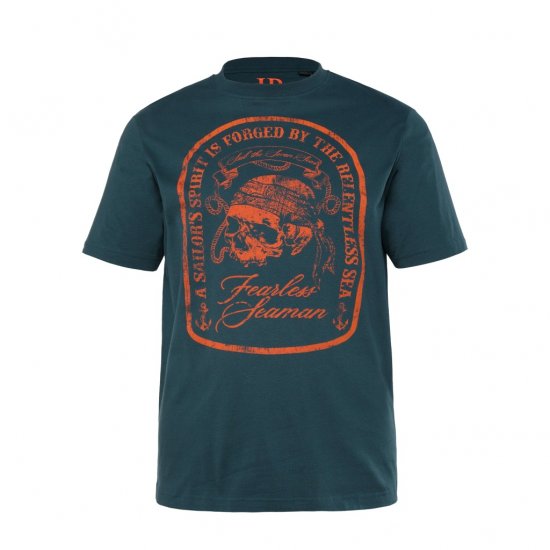 JP1880 T-Shirt Fearless Seaman Blue - T-shirts - T-shirts Homme Grande Taille