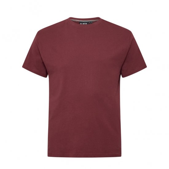 North Latitude T-Shirt O-Neck Bordeaux - T-shirts - T-shirts Homme Grande Taille
