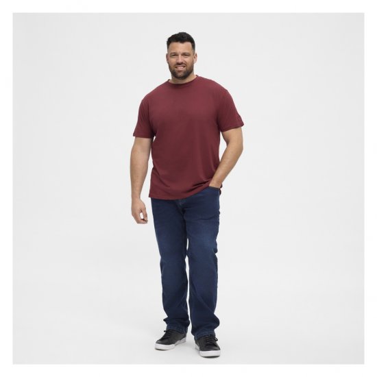 North Latitude T-Shirt O-Neck Bordeaux - T-shirts - T-shirts Homme Grande Taille