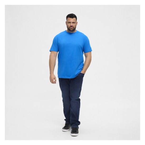 North Latitude T-Shirt O-Neck Cobolt Blue - T-shirts - T-shirts Homme Grande Taille