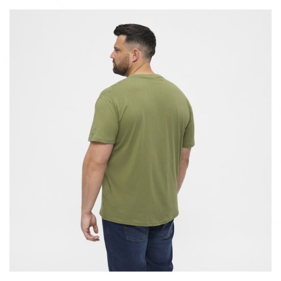 North Latitude T-Shirt O-Neck Olive Green - T-shirts - T-shirts Homme Grande Taille