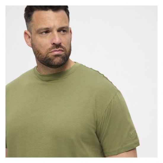 North Latitude T-Shirt O-Neck Olive Green - T-shirts - T-shirts Homme Grande Taille