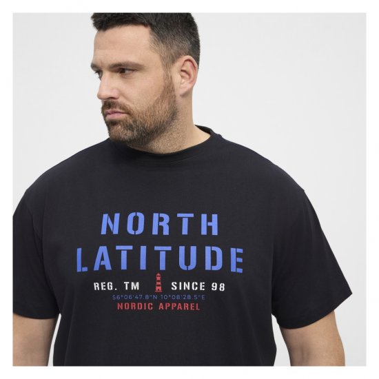 North Latitude Logo T-Shirt Black - T-shirts - T-shirts Homme Grande Taille