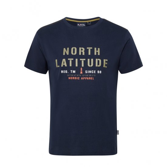 North Latitude Logo T-Shirt Navy - T-shirts - T-shirts Homme Grande Taille