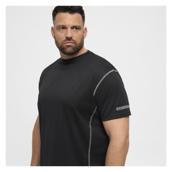 North Latitude Sport Tech T-Shirt Black - T-shirts - T-shirts Homme Grande Taille