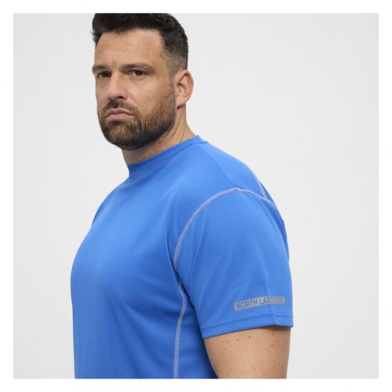 North Latitude Sport Tech T-Shirt Cobolt Blue - T-shirts - T-shirts Homme Grande Taille
