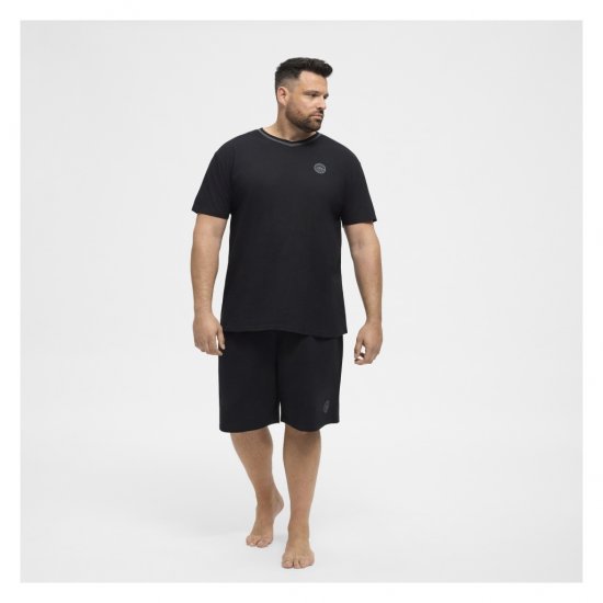 North Latitude Pyjama T-Shirt V-Neck Short Sleeve Black - Pyjamas/vêtements de détente - Pyjamas Grande Taille pour Hommes