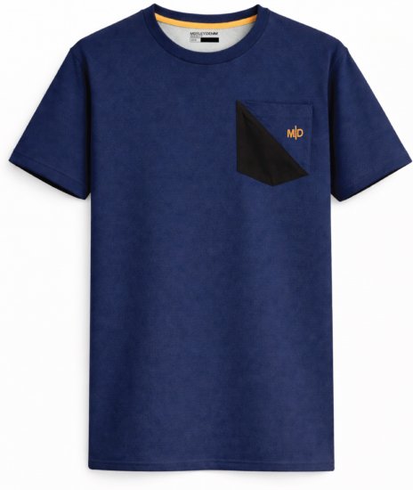 Motley Denim Milan T-shirt Indigo foncé - T-shirts - T-shirts Homme Grande Taille