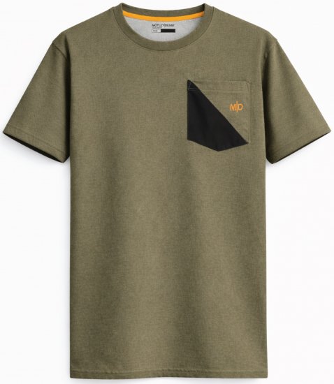 Motley Denim Milan T-shirt Kaki foncé - T-shirts - T-shirts Homme Grande Taille