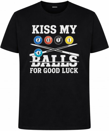 Espionage T436 Good Luck Kiss Printed T-Shirt Black - T-shirts - T-shirts Homme Grande Taille