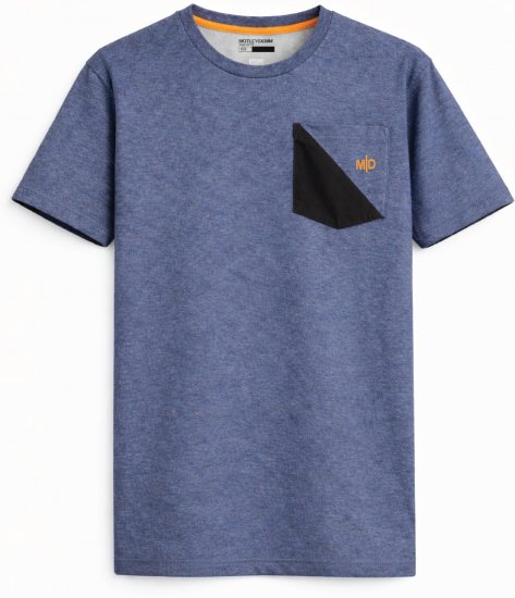 Motley Denim Milan T-shirt Indigo clair - T-shirts - T-shirts Homme Grande Taille