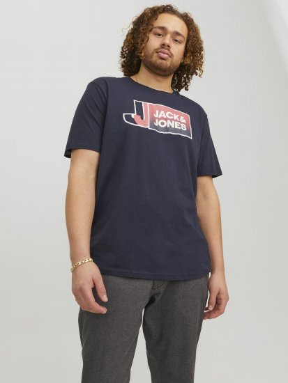 Jack & Jones Logan T-Shirt Navy - T-shirts - T-shirts Homme Grande Taille