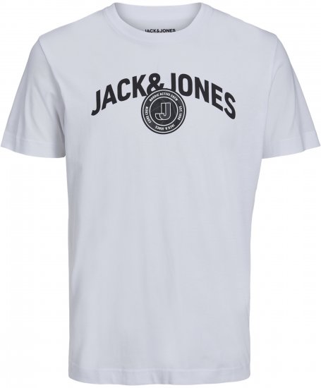 Jack & Jones Ounce Logo T-Shirt White - T-shirts - T-shirts Homme Grande Taille
