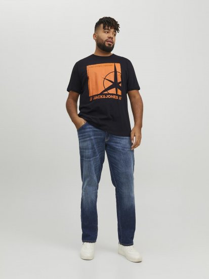 Jack & Jones Conrad T-Shirt Black - T-shirts - T-shirts Homme Grande Taille