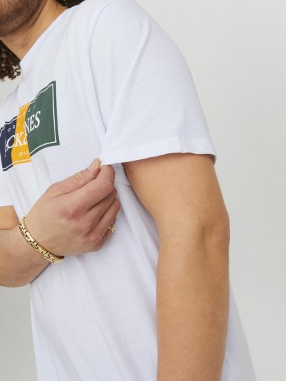 Jack & Jones Codyy T-Shirt White - T-shirts - T-shirts Homme Grande Taille