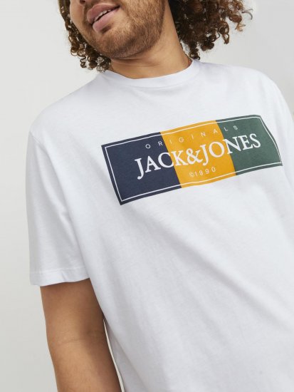 Jack & Jones Codyy T-Shirt White - T-shirts - T-shirts Homme Grande Taille