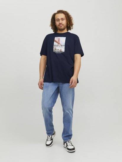 Jack & Jones Copenhagen Photo T-Shirt Navy - T-shirts - T-shirts Homme Grande Taille