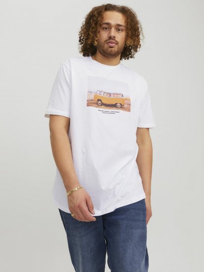 Jack & Jones Copenhagen Photo T-Shirt White - T-shirts - T-shirts Homme Grande Taille
