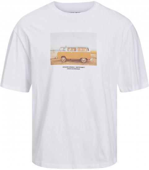 Jack & Jones Copenhagen Photo T-Shirt White - T-shirts - T-shirts Homme Grande Taille
