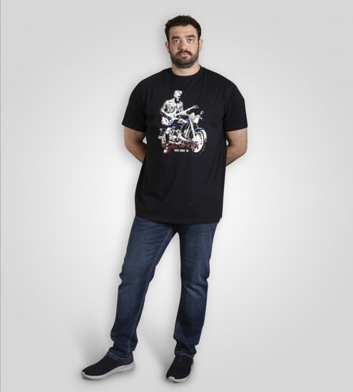 D555 Derby T-Shirt Rhythm and Rides Navy - T-shirts - T-shirts Homme Grande Taille