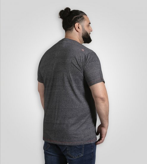 D555 Coalville T-Shirt Skulls with Colored Drips Navy Twist - T-shirts - T-shirts Homme Grande Taille