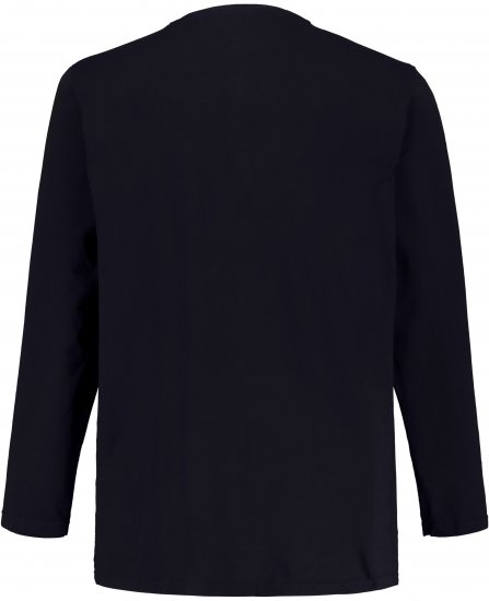 JP1880 Henley T-Shirt Long Sleeve Dark Navy TALL - VÊTEMENTS HOMME MT-6XLT - Vêtements Tall Homme