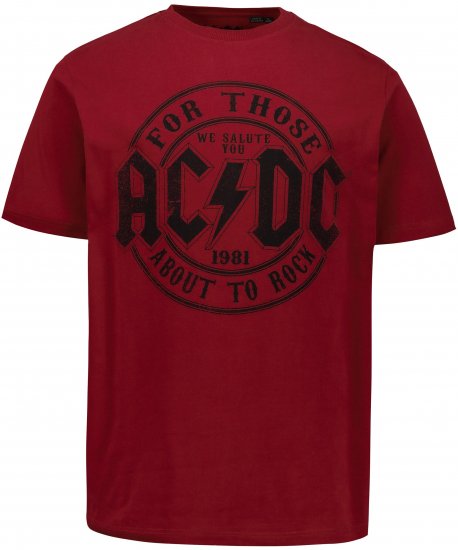 JP1880 AC/DC T-Shirt Rust Red - T-shirts de groupes - 