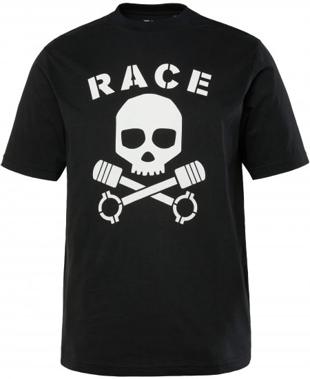 JP1880 T-Shirt Short Sleeve Skull Race Black - T-shirts - T-shirts Homme Grande Taille