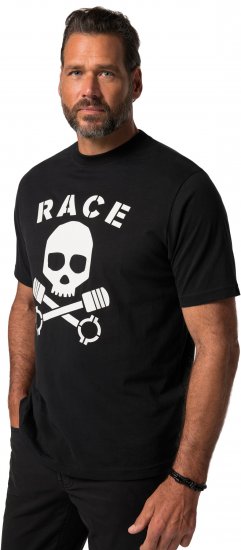 JP1880 T-Shirt Short Sleeve Skull Race Black - T-shirts - T-shirts Homme Grande Taille