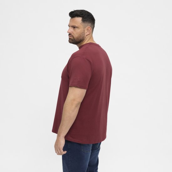 North Latitude T-Shirt O-Neck Bordeaux TALL - TALL T-shirts - T-Shirts Longueur Extra pour Grands Hommes