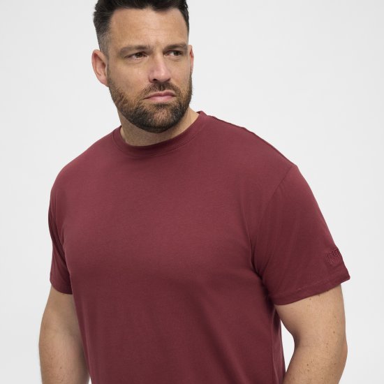 North Latitude T-Shirt O-Neck Bordeaux TALL - TALL T-shirts - T-Shirts Longueur Extra pour Grands Hommes