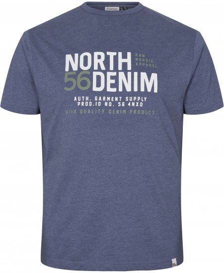 North Latitude Denim Printed T-Shirt Blue Melange TALL - TALL T-shirts - 