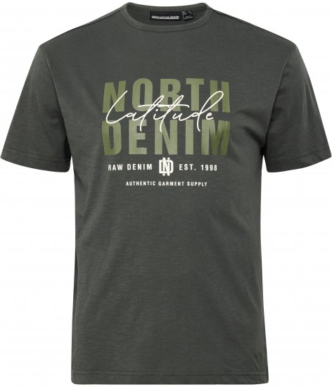 North Latitude Denim Printed Logo T-Shirt Dark Green TALL - TALL T-shirts - T-Shirts Longueur Extra pour Grands Hommes